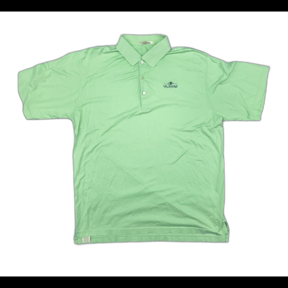 Peter Millar Men's Golf Summer Comfort Lime Green Polo Shirt SIZE L